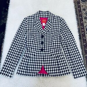 KENZO Studio Paris Black and White Houndstooth Blazer size S